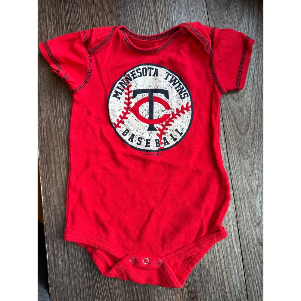 Minnesota Twins MLB Baby Bodysuit Red Short Sleeve Cotton 18M Team Athletics